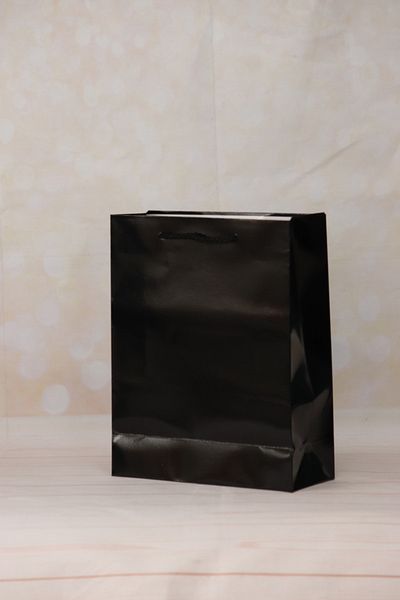 demontecraft Черна картонена торбичка с връв 20*25 см, 3 броя