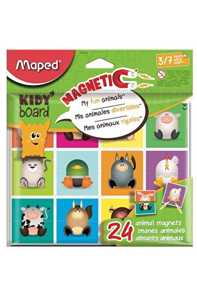 Maped Çocuk Beyaz Tahta İçin Eğlenceli 24 Adet Hayvan Figürlü Mıknatıs