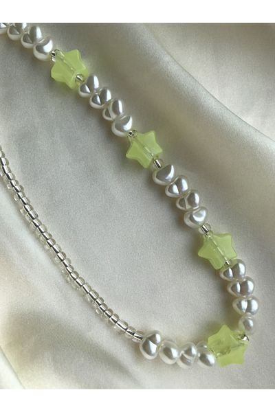 PEONY - peonyofficiall Yellow Star and Transparent Bead Detailed Phone Charm and Strap