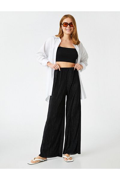 Koton Pantaloni largi cu talie elastică