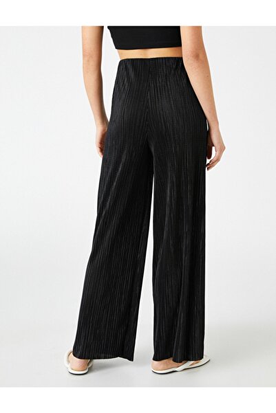 Koton Beli Lastikli Bol Paçalı Pantolon