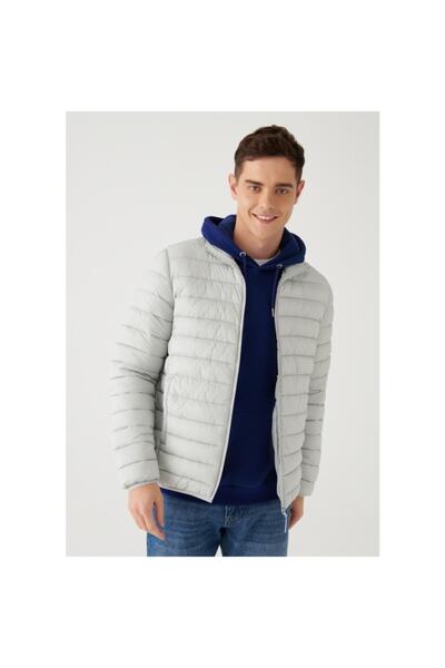 Mavi Erkek Gri Şişme Mont 0110016-70075