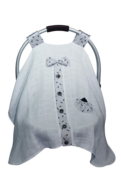 Sevnur Baby %100 Organik Pamuk Çok Amaçlı Müslin Puset Örtüsü & Emzirme Örtüsü