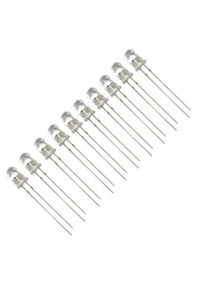 Arduino Projeleri 10 Adet 5mm Beyaz Led