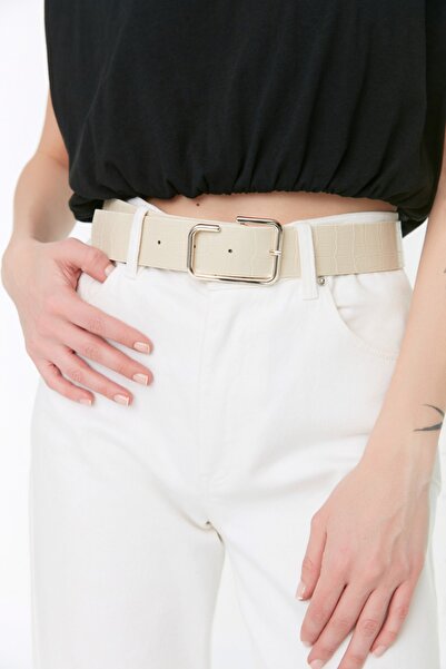 Trendyol Collection Black-Ecru 2-Pack Leather Appearance Women's Belt TWOSS22KE0041