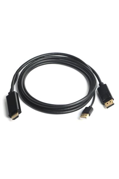 Dark Hdmi To Displayport Dönüştürücü 2 Metre Usb Güç Kablosu Destekli Kablo