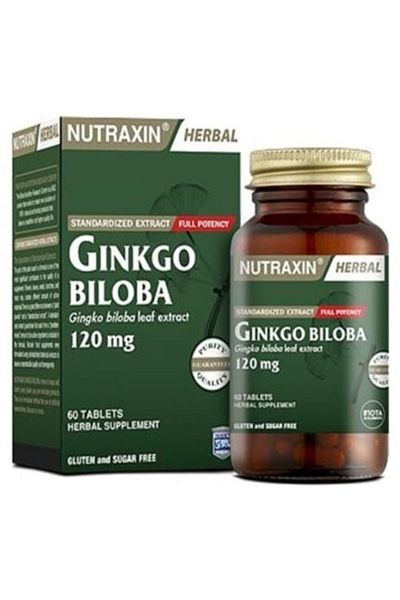 Nutraxin Herbal Ginkgo Biloba - 120mg 60 Tablets
