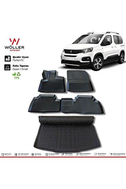wöller Peugeot Rifter Paspas Bagaj Havuzu 2019 Sonrası 3d Havuzlu