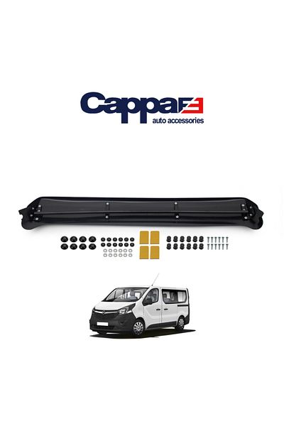 Cappafe Opel Vivaro Front Window Sunshade Visor Visor Hat Terek Acrylic (ABS) Piano Black 2014-2018