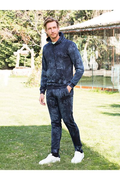 Masimar 3 Thread Tie-Dye Patterned & Hooded Tracksuit Set
