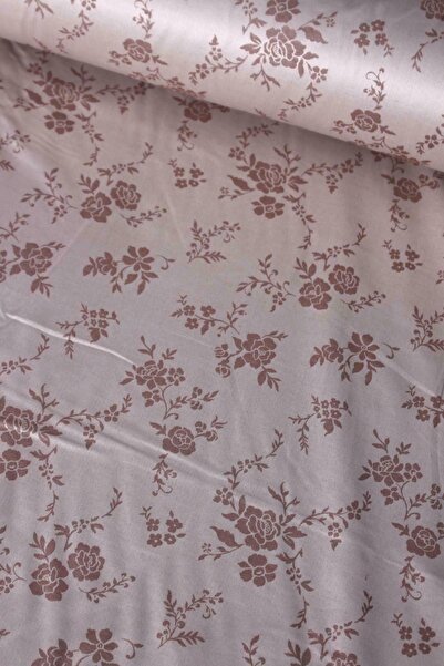 Genel Markalar Kahve Minik Gül Pamuk Saten Nevresimlik Kumaş