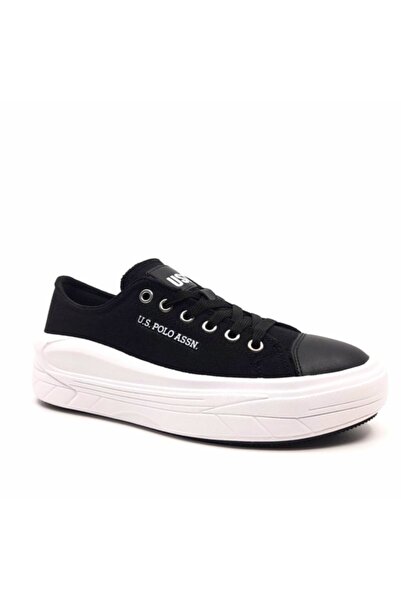 U.S. Polo Assn. حذاء رياضي نسائي صيفي باللون الأسود من Cleme