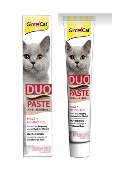 Gimcat Duo Paste Anti Hairball 50gr -tavuklu,şekersiz Kedi Maltı