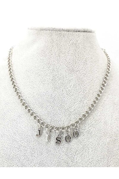 ketnez قلادة هدايا باللون الرمادي Blackpink Jisoo بحروف مقاس 45 سم