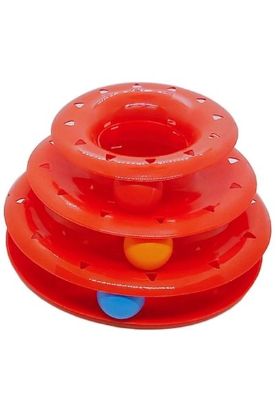 CMT 3-Storey 3-Ball Cat Toy Tower Of Tracks