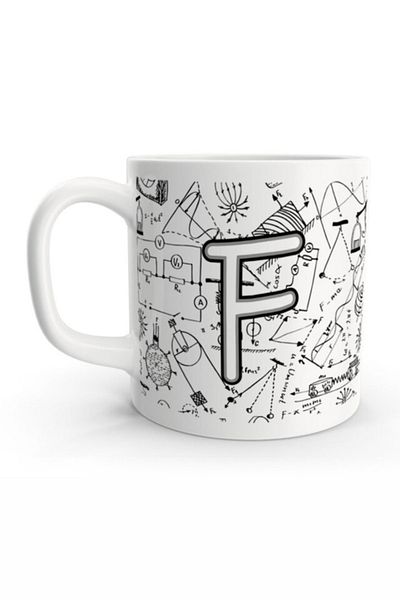 Rock'n Fox Letter F Physical Formula Design Mug with Letter