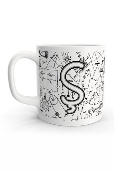 Rock'n Fox Letter Ş Physical Formula Design Mug with Letter