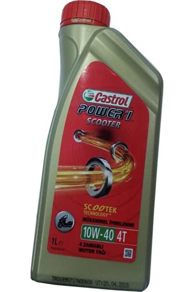CASTROL Motor Yağı Power 1 Scooter 4t 10w40 1lt 2021 Üretim