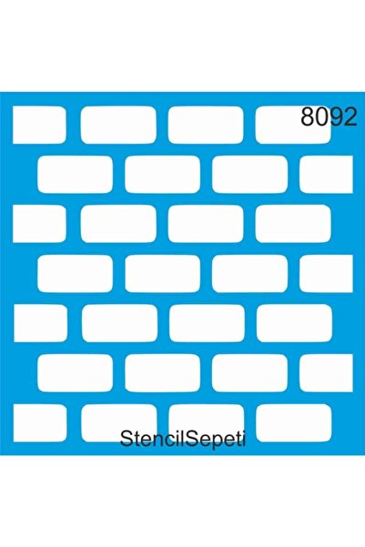DERYA DESİNG ART Tuğla Deseni Stencil Şablon St8092 30x30 Cm
