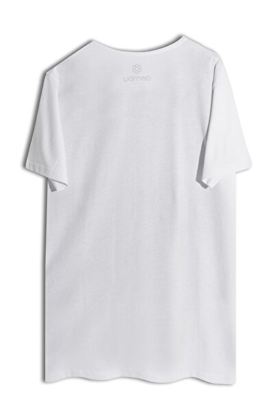 Dembu Hicri Takvim Tasarım Pamuk Beyaz T-shirt