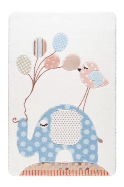 Confetti Spotty Elephant Oymalı Çocuk Halısı Açık Mavi - 100x150 cm