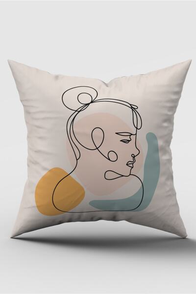 SasoHome Woman Portrait Painting Pattern -3D Digital Printed Quality Pillow - Throw Pillow Cover