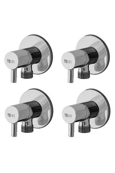 EYM Tema Prima 4 Pieces Bidet Faucet Intermediate Tap Open Close Blister Packaged