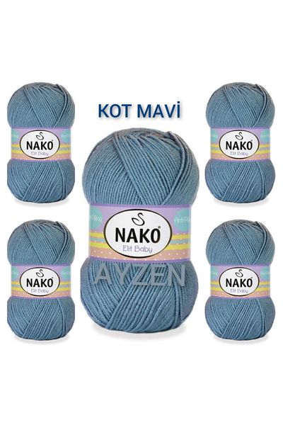 NAKO Ελίτ Μωρών Χειροποίητο Νήμα 5 Τεμάχια (100γρ X 5 Τεμάχια)