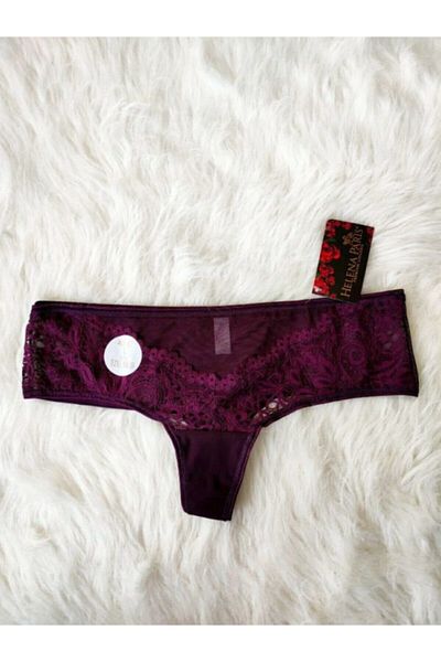 Helena Paris Tanga de damă Crema Special Mold Oversized Lacy