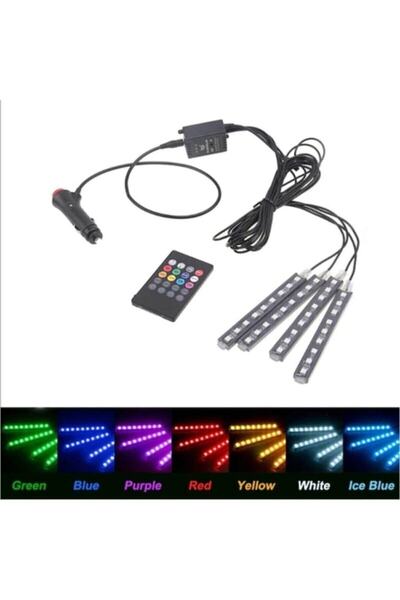 ARSVİSİON AUTO ACCESSORIES رينو ميجان 4 اتجاهات حساسة للصوت، تغيير اللون تحت ...