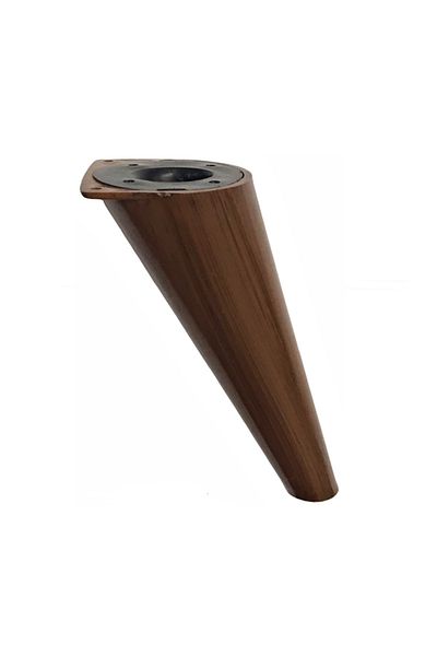EYM Picior de Mobilier din Plastic Conic Unghiular Retro Picior de Scaun 15 Cm Maro