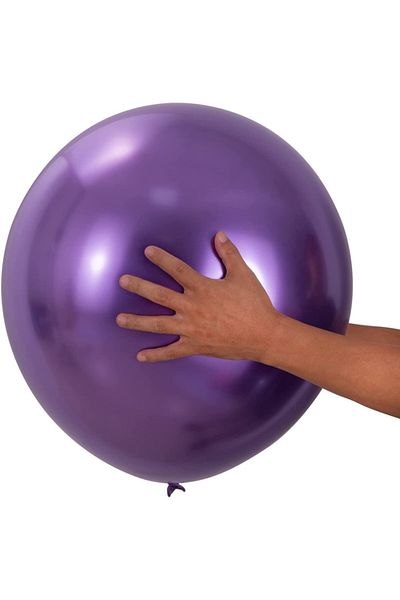 KBK MARKET 18 Inch Chrome Jumbo - Purple Balloon