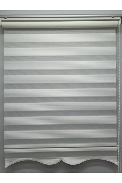 BBB Dar Pliseli Zebra Stor Perde Beyaz Mz320