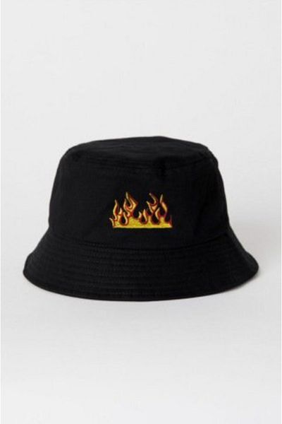 EFBUTİK Black Flame Fisherman Hat Bucket Hat