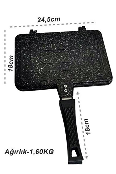 ZBAHOME Ocak Üstü Iç Dış Granit Lüx Tost Makinesi