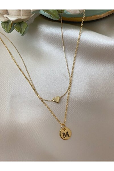 Asia by Leuvoié Kalp Ve M Harfli Kolye Seti