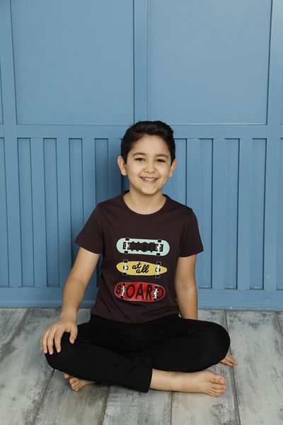 shopshop Boy's Printed Cotton Pajama Set-20513