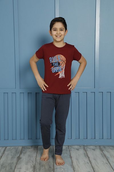 shopshop Set pijamale din bumbac imprimat pentru băiat-20515