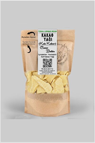 Lokman Hekim Tunalı Katı Kakao - Saf Kakao Yağı - Yenilebilir - 1000 GR