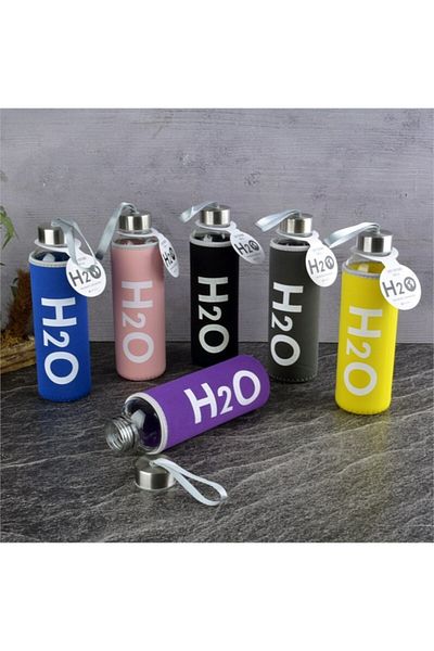 Tohana 500 Ml H2o Glass Flask with Case - H2o87500