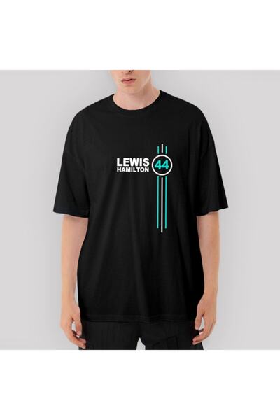 Z zepplin Черна тениска Oversize F1 Lewis Hamilton 44