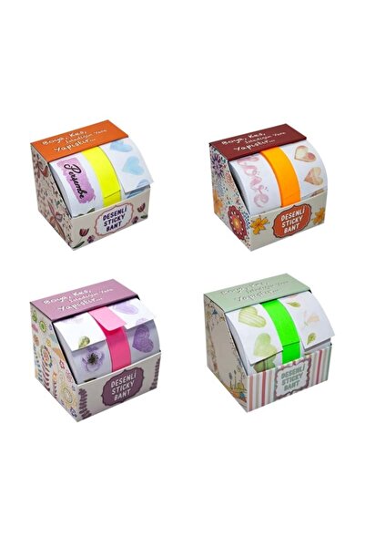 Sticky ورق ملاحظات لاصق على شكل لفافة منقوشة (قطعة واحدة)
