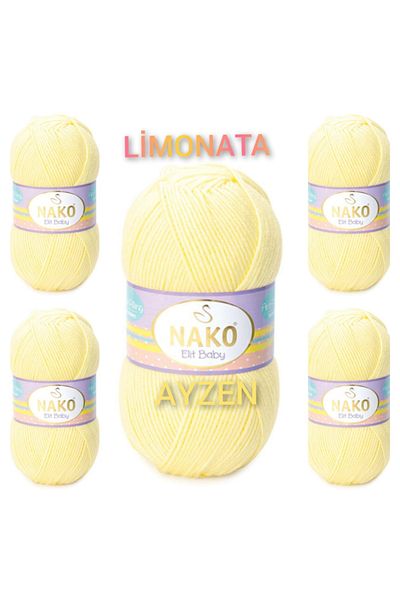 NAKO Ελίτ Μωρών Χειροποίητο Νήμα 5 Τεμάχια (100γρ X 5 Τεμάχια)