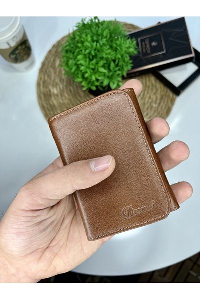 DERKON Folded Genuine Leather Men's Wallet & Card Holder