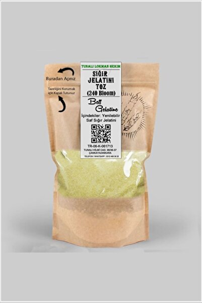 Tunalı Life Toz Jelatin Sığır Jelatini 100 Gram (yenilebilir)