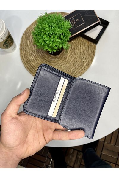 DERKON Folded Genuine Leather Men's Wallet & Card Holder
