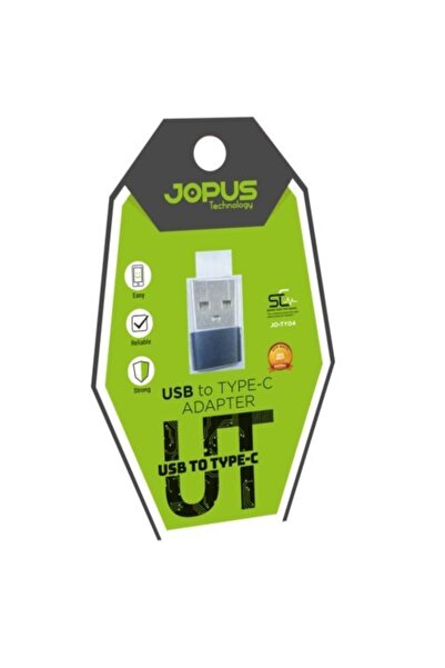 Jopus Usb To Type C Adapter Yüksek Hızlı Şarj Çevirici Aparat Jo-ty04 Gri