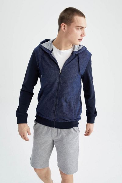 DeFacto Regular Fit Hooded Zipper Sweatshirt