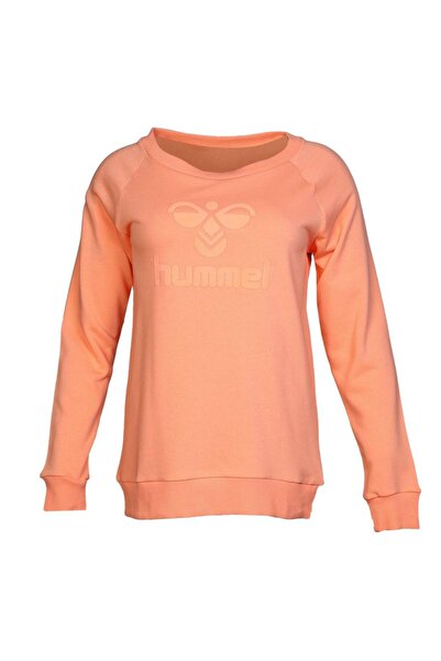 hummel Bisiklet Yaka Regular Fit Düz Turuncu Kadın Sweatshirt - 920842-5017hmlalmeda