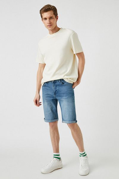 Koton Men's Light Indigo Shorts & Bermuda 2SAM40017BD